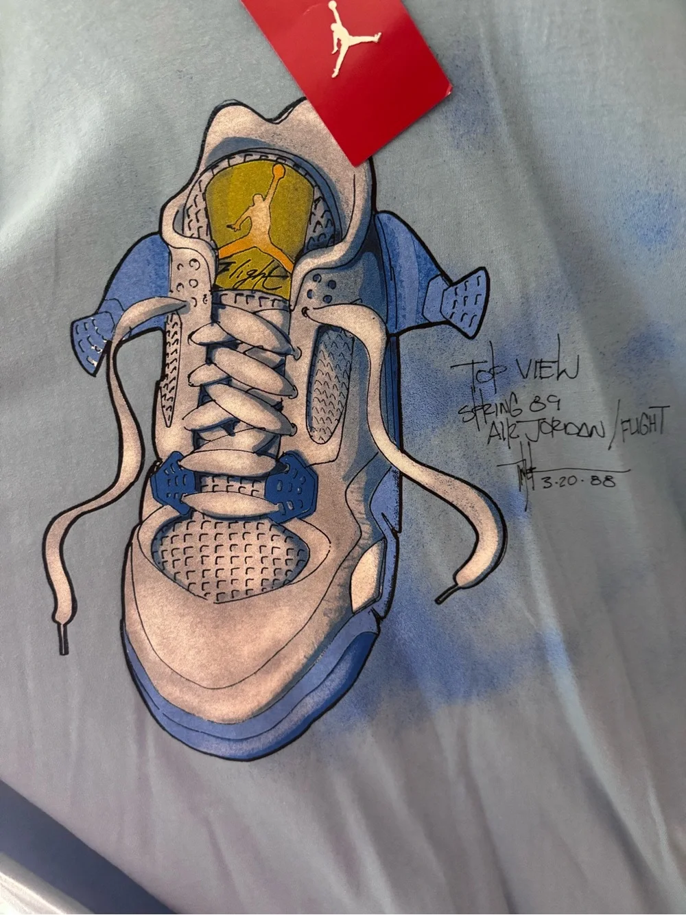 Jordan Men’s Light Blue Sneaker Graphic Tee